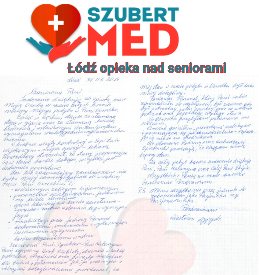 Szubert-Med Łódź - podziękowania naszych podopiecznych